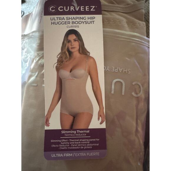 Brand New Curveez Women's L Nude Ultra Shaping Hip Hugger Bodysuit - Picture 5 of 8